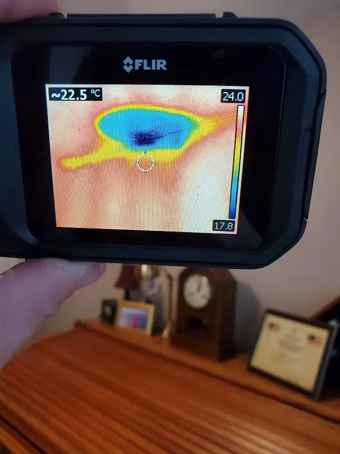 Thermal imaging inspection for water damage in Heeia